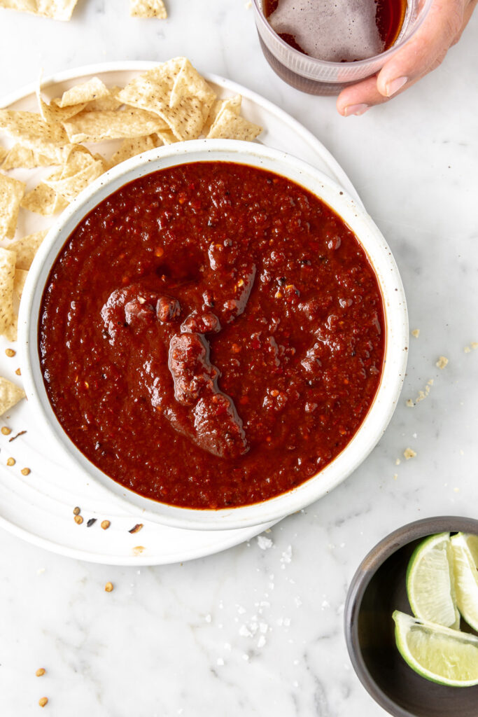 Authentic Spicy Red Salsa